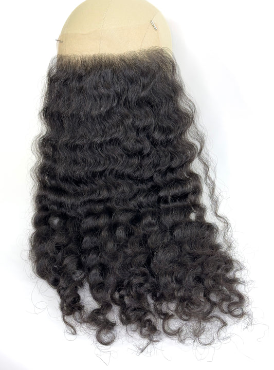 BURMESE CURLY SWISS LACE CLOSURE.