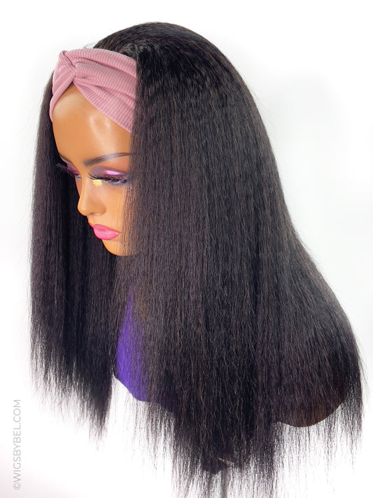 HEADBAND-Virgin Hair Wig Kinky Straight