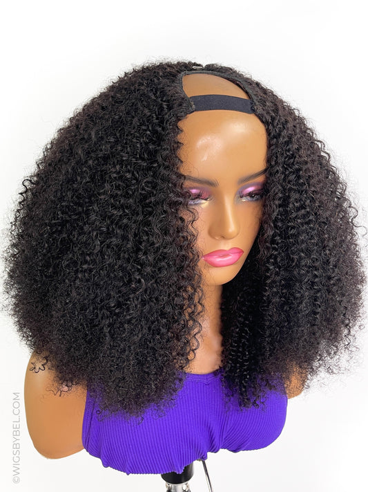 U-Part virgin wig afro kinky curly