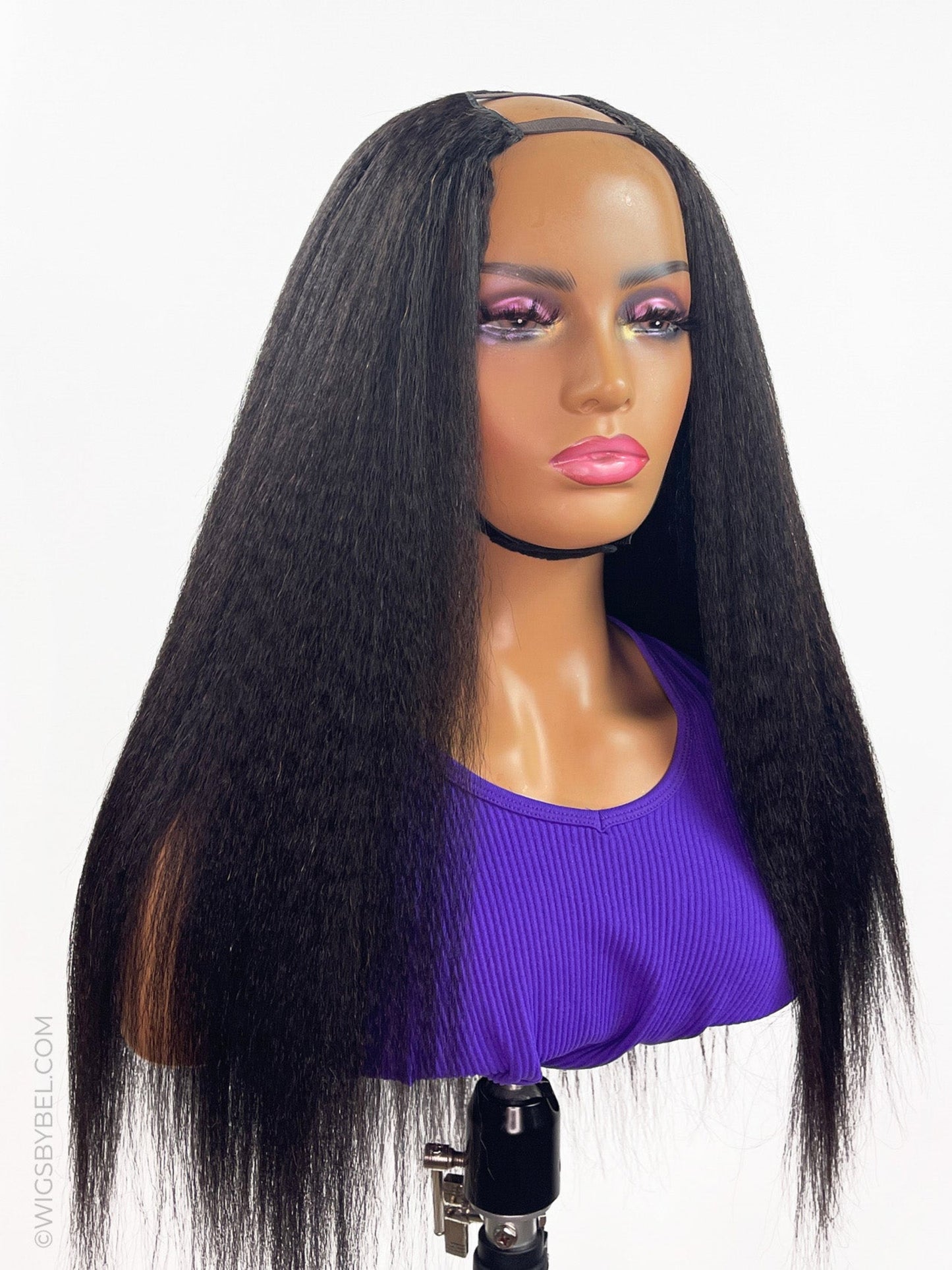 U-Part Virgin Hair Wig Kinky Straight