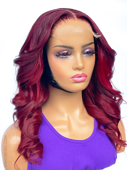 ROSEY RED-Unit Raw Indian Hair Wig